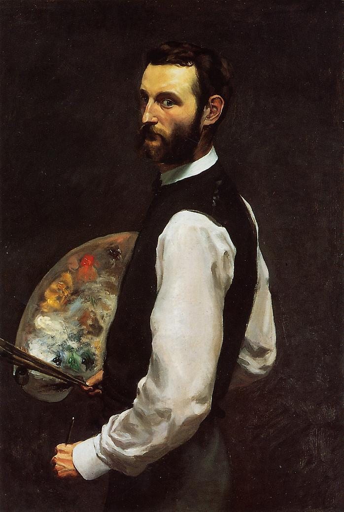 Frederic Bazille Self-Portrait with Palette
